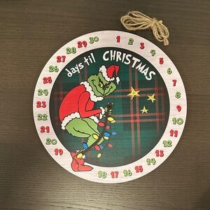 Grinch Christmas Countdown Decoration 11.5”